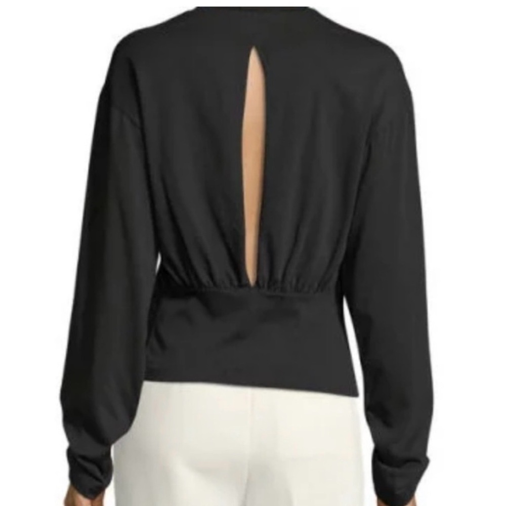 3.1 Phillip Lim Black Long Sleeve Top with Back Cutout